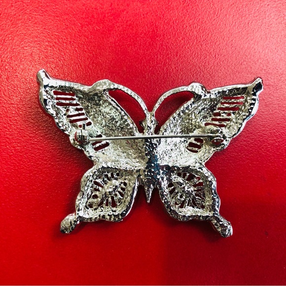 Formal Shiny Rhinestone Brooch Exquisite Butterfly Pin Party Sequins Colourful - Picture 6 of 12